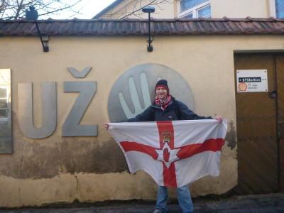 Backpacking in Uzupis: Top 12 Sights in The Republic Nobody Has Heard Of Flying the Northern Ireland flag in Uzupis