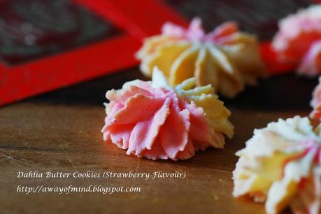 Dahlia Butter Cookies (Strawberry Flavour） 草莓口味花开福贵牛油饼