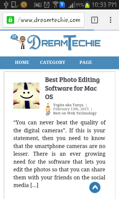 Dreamtechie mobile website