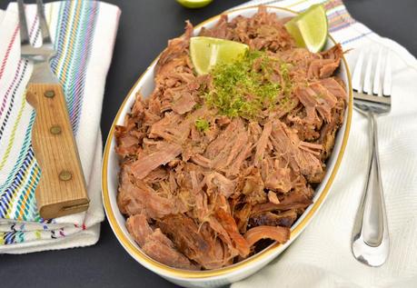 Slow Cooker Coconut Lime Shredded Beef (Paleo, Gluten Free, Beef)