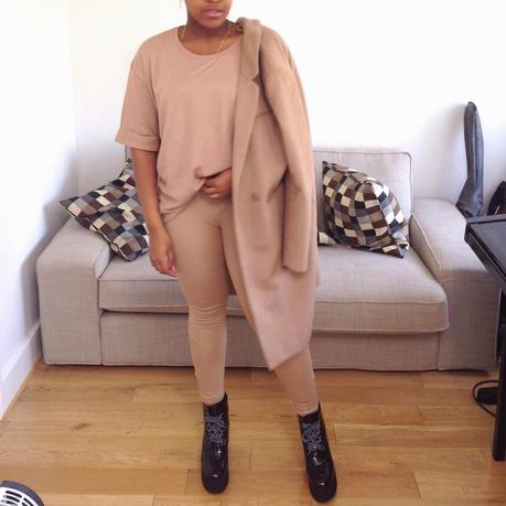 Asos Camel Oversized T-Shirt Camel Bershka Leggings Underground Burgundy Creepers La Mode D'Emm