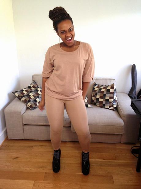 Asos Camel Oversized T-Shirt Camel Bershka Leggings Underground Burgundy Creepers La Mode D'Emm