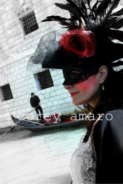 Venice cranival wear a rose, Venice carnival corey amaro photography