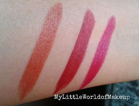 Oriflame's The One - Matte Lipstick Review in Brownie Delight , Marry Maroon & Berrylicious