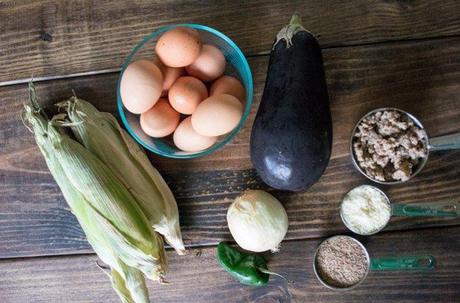 Eggplant, Sausage and Flax Frittata