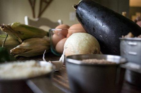 Eggplant, Sausage and Flax Frittata