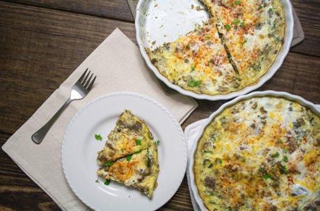 Eggplant, Sausage and Flax Frittata