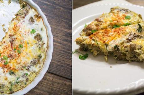 Eggplant, Sausage and Flax Frittata