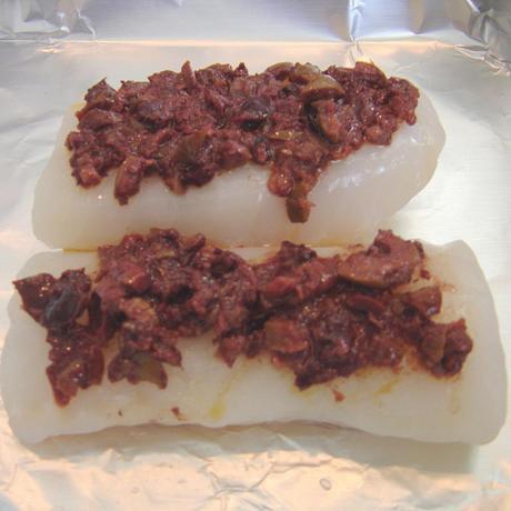 Tapenade Baked Cod Tapenade on fish
