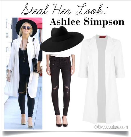 Steal Her Look: Ashlee Simpson in Monochrome