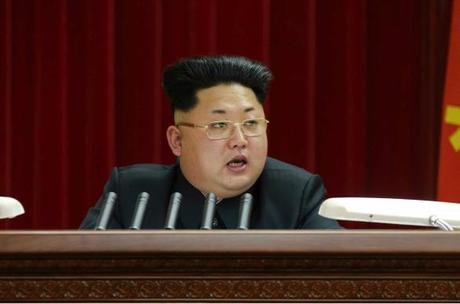 Kim Jong Un addresses an expanded meeting of the WPK Political Bureau in Pyongyang on February 18, 2014 (Photo: Rodong Sinmun).