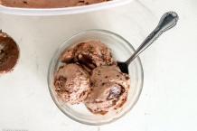 Chocolate Ice Cream with Peanut Butter Cookie Dough & Fudge Swirls
