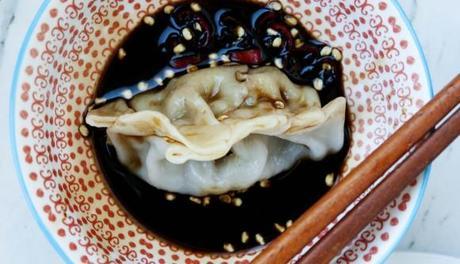 Chinese Dumplings: radicchio, beef and mint!