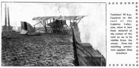 Jules Védrines, 1st pilot to fly at more than 100mph, winner of the 1912 Gordon Bennett race, once landed a plane on a dept store roof on a dare... and though the people loved it, the city was PISSED!