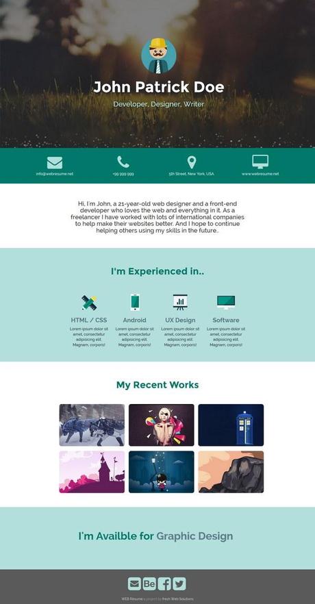 WEB Resume - Modern