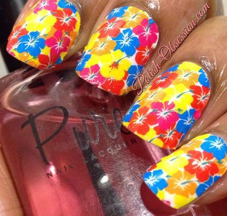 OMG Nail Strips - Rainbow Floral