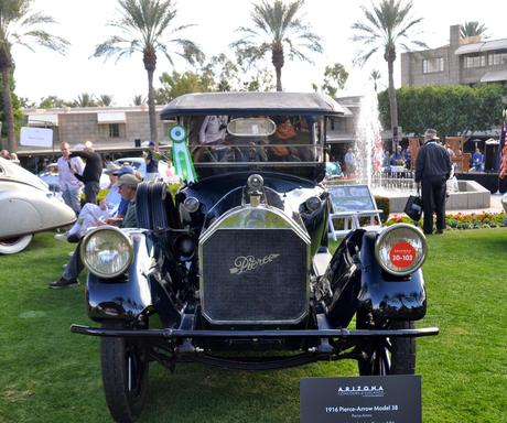 Great big 1916 Pierce Arrow touring cars at the Arizona Concours