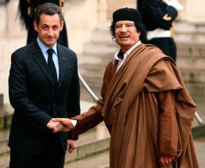 Sarkozy and Kaddafi