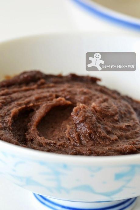 homemade smooth and glossy koshian red bean paste