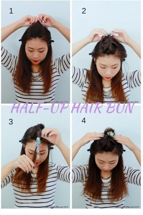 Voluminous Half-Up Hair Bun: Hair Tutorial