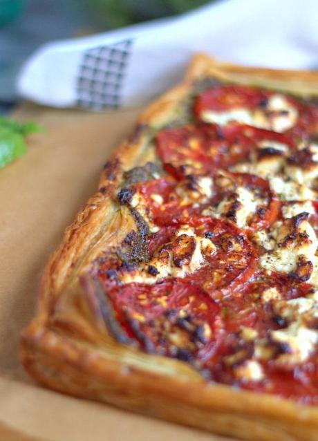 Tomato, Pesto and Goats Cheese Tart