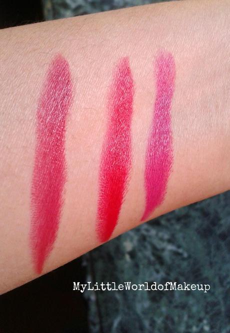 Oriflame's The One - Matte Lipstick Review in  Wild Rose Red Seduction & Pink Raspberry