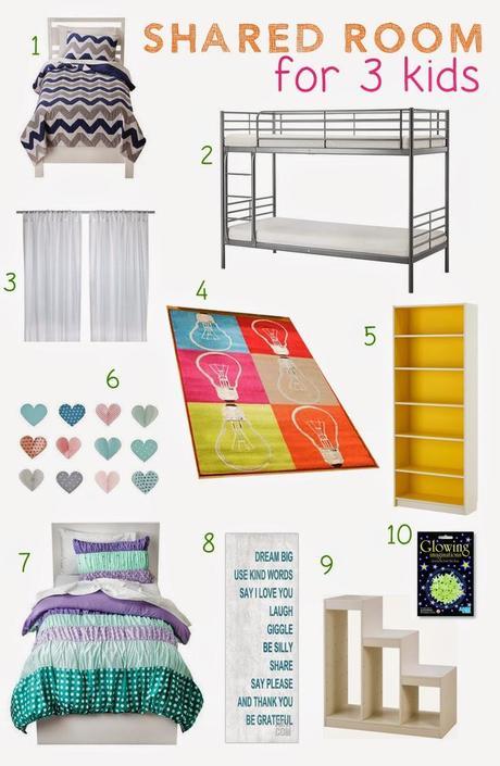Ideas for a shared room for 3 kids Ideas for a shared room for 3 kids