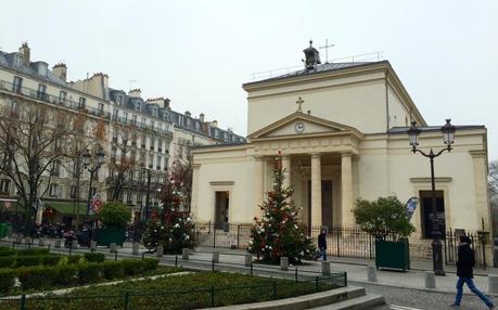 the plain,beige facade of Eglise St Marie de Batignolles