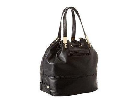Juicy Couture - Selma Leather Collection Bucket Bag Satchel Handbags (Black)