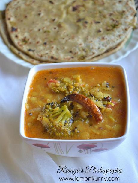broccoli sambar recipe - south indian recipes