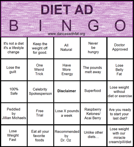 Diet Ad Bingo