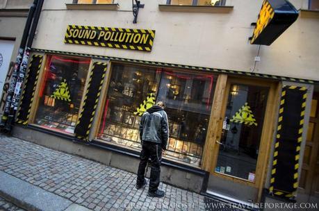 A record store in Gamla Stan, specialising in hard rock and alternative music