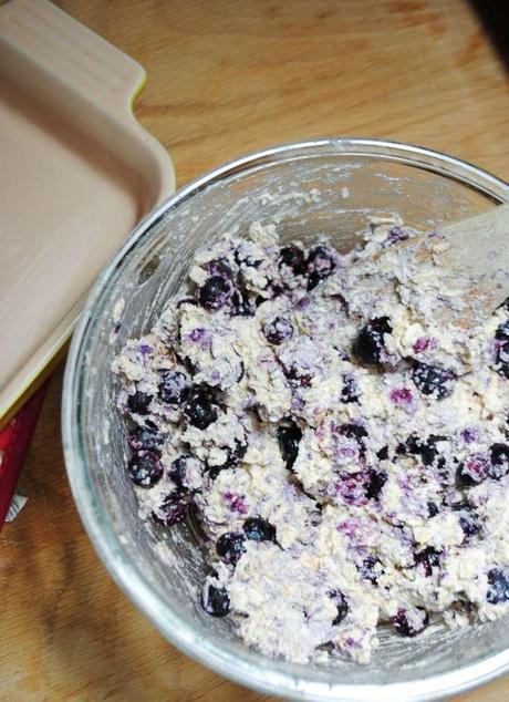 Baked Oatmeal and Blueberries