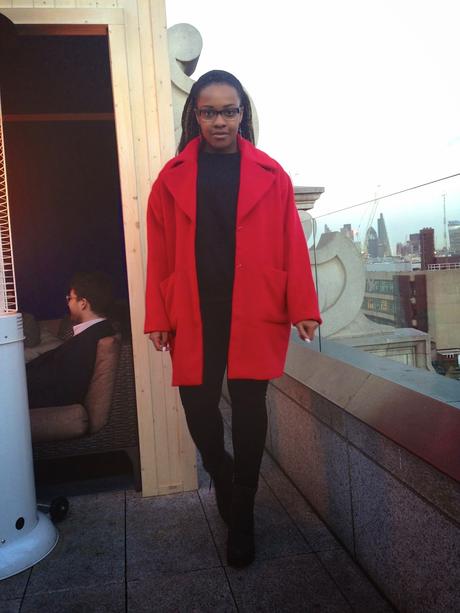 La Mode D'Emm MissGuided Oversized Red Cocoon Coat