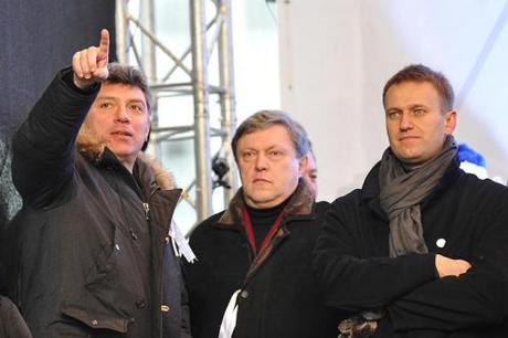 Boris Nemtsov Grigoriy Yavlinskiy Aleksei Navalniy 2011