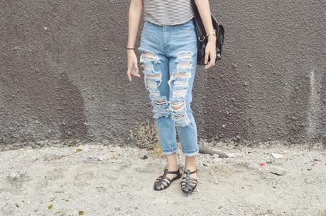 tattered jeans