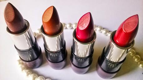 Oriflame The One Lipstick in Cherry Brown, Desert Sand, Berrylicious & Wild Rose Review