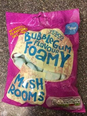 Today's Review: Tesco Bubblegum Flavour Foamy Mushrooms
