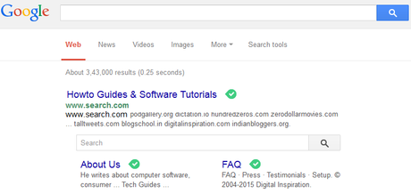 How To Add Google's Sitelinks Search Box On Your Blog : eAskme