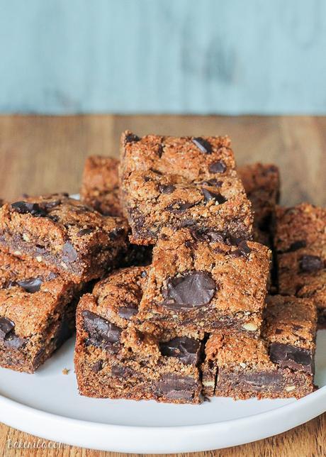 No one would guess that these Paleo Chocolate Chip Blondies are actually healthy! They're gluten free, refined sugar free, and come together in a few minutes.