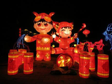 Xian City Wall lanterns on Display