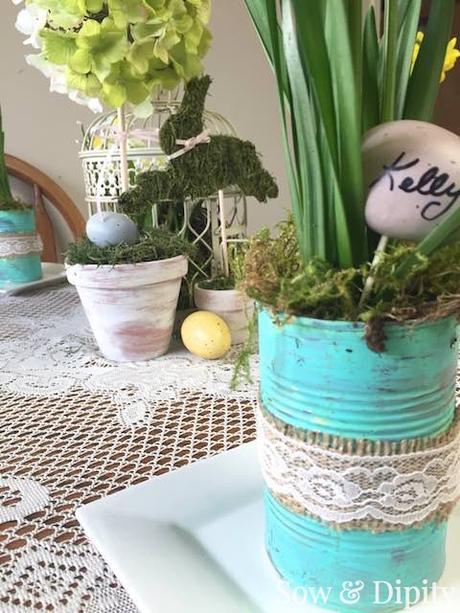 Tin Can Planters for Spring