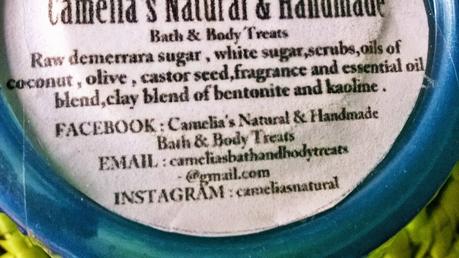 Camelia's Natural & Handmade Natural Bath Scrub Cleanser Review