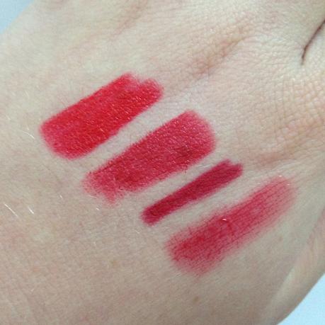 red lipstick swatch