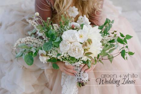 Green + White Wedding Ideas 