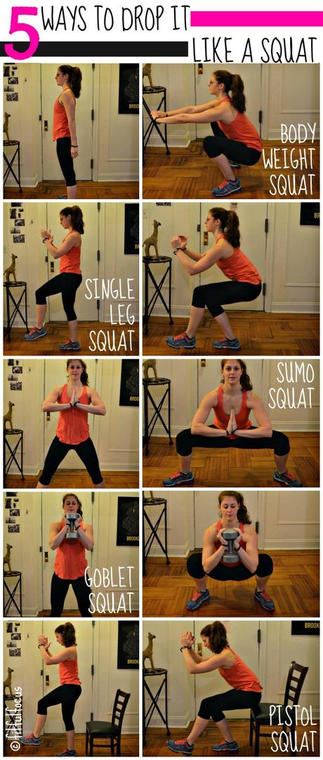 5 Ways to Drop It Like A Squat, booty workout, squat moves via Fitful Focus