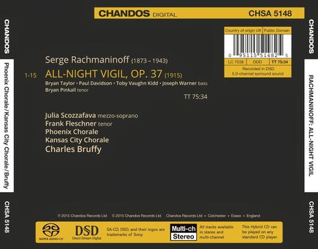 Record Release - Rachmaninoff All-night Vigil, 100th Anniversary Recording!