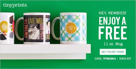 All Customers Enjoy 1 FREE Mug at Tiny Prints! #affiliate