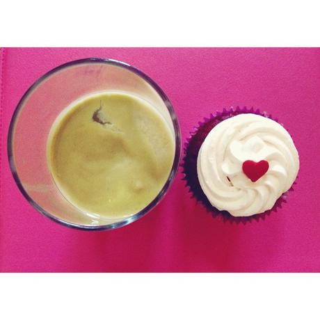 Sugar spike! #avocadoshake + #cupcake