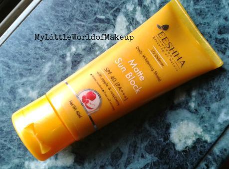 Eeshha Herbals Matte Sun Block with SPF 40 - UV Defense Review Eeshha Herbals Matte Sun Block with SPF 40 - UV Defense Review